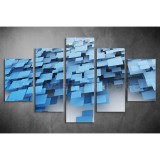 Többrészes Kék Négyzetek vászonkép 004 - (választható formák) tav-004