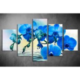 Többrészes Kék Orchidea vászonkép 041 - (választható formák) tvi-041