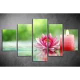 Többrészes Lótuszvirág vászonkép 014 - (választható formák) tsfs-014