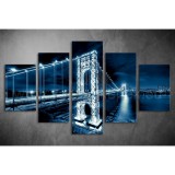 Többrészes Manhattan híd vászonkép 016 - (választható formák) tév-016