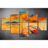 Többrészes Naplemente vászonkép 028 - (választható formák) tfes-028