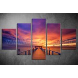Többrészes Naplemente vászonkép 033 - (választható formák) tsea-033