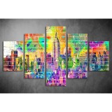 Többrészes New York Graffiti vászonkép 029 - (választható formák) tav-029