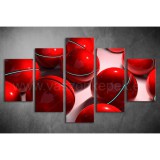 Többrészes Piros Gömbök vászonkép 060 - (választható formák) tav-060