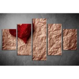 Többrészes Piros Szív vászonkép 002 - (választható formák) tüv-002