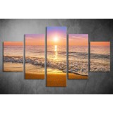 Többrészes Tenger, Naplemente vászonkép 035 - (választható formák) tsea-035