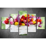 Többrészes Tulipános vászonkép 018 - (választható formák) tvi-018