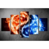 Többrészes Tűz-Víz vászonkép 081 - (választható formák) tav-081