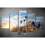 Többrészes Város, Hőlégballon vászonkép 024 - (választható formák) ttgy-024