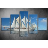 Többrészes Vitorlás vászonkép 008 - (választható formák) tjm-008