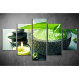 Többrészes Zöld Fürdősó vászonkép 041 - (választható formák) tsfs-041
