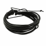 Többsoros férfi bőr karkötő