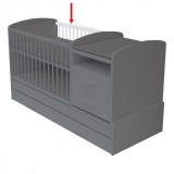 Todi White Bunny hátsó oldalrács kombiágyhoz (opcionálisan rendelhető fixpálcás oldalrács)