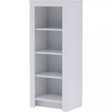 Todi White Bunny keskeny nyitott polcos szekrény (140 cm magas)