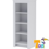 Todi White Bunny keskeny nyitott szekrény - 140 cm magas