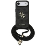 Tojás Guess 4G Big Logo zsinór Stap Crossbody iPhone Air fekete