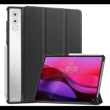 Tok álló, bőr hatású (aktív FLIP, oldalra nyíló, TRIFOLD, asztali tartó) FEKETE Lenovo Yoga Tab Plus (TB520FU) "Gigapack csomagolás" (GP-174163) (GP-174163)