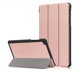 Tok álló, bőr hatású (aktív FLIP, oldalra nyíló, TRIFOLD asztali tartó funkció) ROZÉARANY [Samsung Galaxy Tab A 8.0 LTE (2019) SM-T295]
