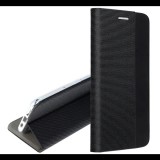 Tok álló, bőr hatású (FLIP, oldalra nyíló, asztali tartó, textil minta) FEKETE Samsung Galaxy A26 5G (SM-A266) "Gigapack csomagolás" (GP-166248) (GP-166248)