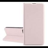 Tok álló, bőr hatású (FLIP, szilikon belső, oldalra nyíló, asztali tartó, kártyazseb) BABARÓZSASZÍN Apple iPhone 17 Pro "Gigapack csomagolás" (GP-173770) (GP-173770)