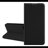 Tok álló, bőr hatású (FLIP, szilikon belső, oldalra nyíló, asztali tartó, kártyazseb) FEKETE Apple iPhone 17 Pro Max "Gigapack csomagolás" (GP-173779) (GP-173779)