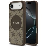 tok Guess 4G Circle Classic Logo MagSafe klasszikus logó iPhone Air barna színű tokhoz