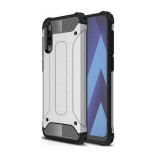 TokShop Motorola Moto G8 Power, Műanyag hátlap védőtok, Defender, fémhatású, ezüst (89151)