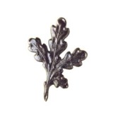 Tölgyfalevél díszítés vaddisznó agyar tartóhoz