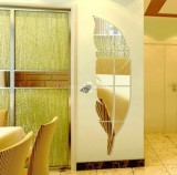 Toll alakú dekoratív tükör matrica falra vagy bútorra