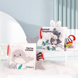 Tololo Kontrasztos Fekete-Fehér-Piros Textil babakönyv - Állatvilág