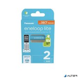 Tölthető elem, AAA mikro, 2x550 mAh Ni-MH, PANASONIC 'Eneloop Lite'