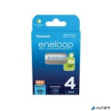 Tölthető elem, AAA mikro, 4x800 mAh Ni-MH, PANASONIC 'Eneloop'