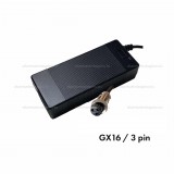 Töltő 36V 3A 42V kimenettel GX16-3P – elektromos rollerhez