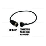 Töltő átalakító adapter GX16-3 papa csatlakozóról Xiaomi Mi4 mágneses csatlakozóra