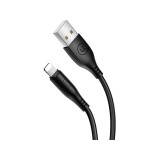 Töltő és adatkábel Lightning csatlakozóval 2A 1 méter Usams U18 SJ266 fekete