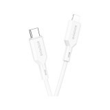 Töltő és adatkábel Type-C/Lightning csatlakozóval 1 méter PD 20W Borofone BX70 fehér