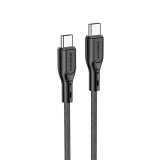 Töltő és adatkábel Type-C/Type-C csatlakozóval 60W 3A 1 méter Borofone BX66 Wide fekete