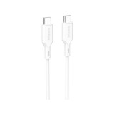 Töltő és adatkábel Type-C/Type-C csatlakozóval 60W 3A 1 méter Borofone BX70 fehér
