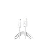Töltő és adatkábel Type-C/Type-C csatlakozóval PD 1 méter YooUp L04 Skilled fehér