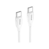 Töltő és adatkábel Type-C/Type-C csatlakozóval PD 60W 1 méter YooUp L01 Benefit fehér