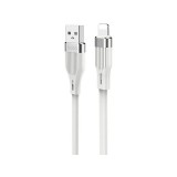 Töltő és adatkábel USB/Lightning csatlakozóval 2.4A 1.2 méter Hoco U72 Forest fehér