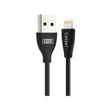 Töltő és adatkábel USB/Lightning csatlakozóval 2.4A 1 méter Earldom EC-087I fekete