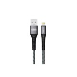 Töltő és adatkábel USB/Lightning csatlakozóval 2.4A 1 méter Earldom EC-091I Lightning fekete