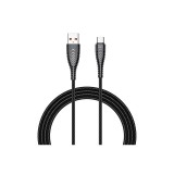 Töltő és adatkábel USB/Micro-USB csatlakozóval 2.4A 1.2 méter Veger V103 fekete