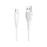 Töltő és adatkábel USB/Micro-USB csatlakozóval 2A 1 méter Borofone BX18 Optimal fehér