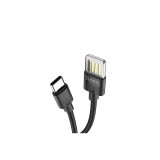 Töltő és adatkábel USB/Type-C csatlakozóval 2.4A 1.2 méter Hoco U55 fekete