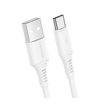 Töltő és adatkábel USB/Type-C csatlakozóval 2.4A 1 méter Borofone BX47 Coolway fehér