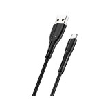 Töltő és adatkábel USB/Type-C csatlakozóval 3A 1.2 méter Usams SJ366 U35 fekete