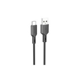 Töltő és adatkábel USB/Type-C csatlakozóval 3A 1 méter Borofone BX70 fekete