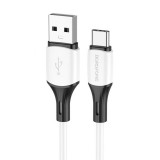Töltő és adatkábel USB/Type-C csatlakozóval 3A 1 méter Borofone BX79 fehér